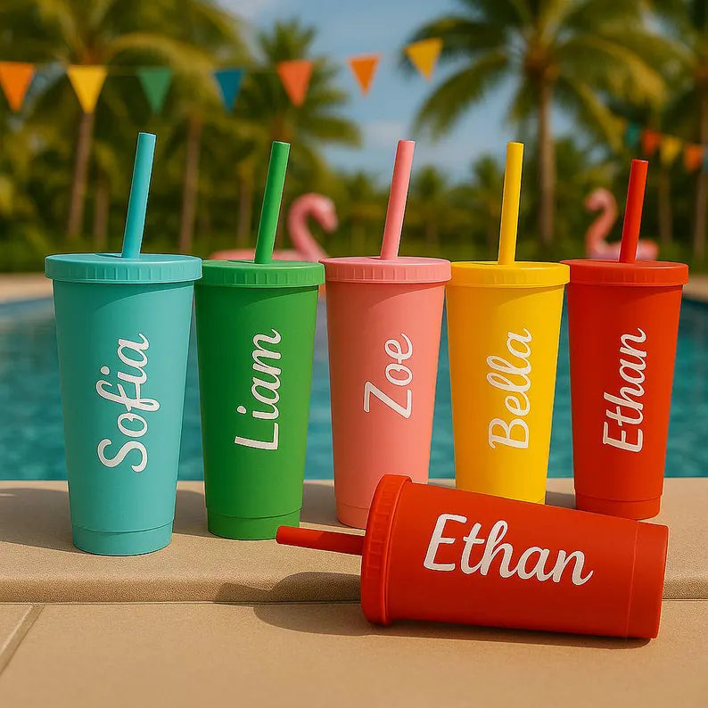 Personalised Name Cold Cup 24oz | Customized Starbucks Cup with Lid & Straw | Bridesmaid Gifts | Party | Birthday | Name Cup | Hen Party